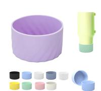 Funda protectora de silicona para vasos Stanley 40 de 850.5 g, protector inferior de taza para botellas de agua Stanley de 7,5 cm de diámetro, accesorios (morado B)
