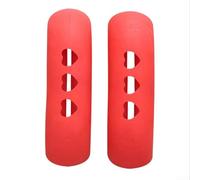 Funda protectora de silicona resistente al calor hasta 250 °C, antideslizante, para sartenes de hierro fundido, woks, sartenes, hornos, camping, cocina, gris, verde, negro, 7,5 x 2 cm (rojo)