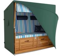 Funda protectora impermeable para cabañas de playa Unyqoos® – Fabricada en Oxford 600D, dimensiones 155 x 90 x 160 cm, apta para cabañas de hasta 150 cm, resistente a los rayos UV y al desgarro, con v