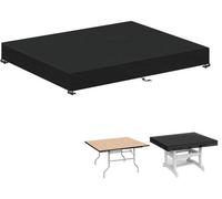 Funda protectora impermeable y resistente al invierno para mesas de jardín, marca Unyqoos®, fabricada con tela Oxford 420D, recubierta de poliuretano (PU), resistente al viento y con 4 cierres de clip
