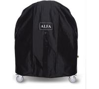 Funda protectora negra para horno de pizza Alfa Forni, modelo para 3 pizzas, con base integrada (estilo moderno)