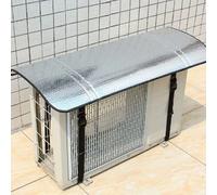 Funda Protectora para Aire Acondicionado Exterior, Impermeable, Resistente al Sol, de Lámina de Aluminio, con Banda Elástica y Asa de Elevación 120x60CM