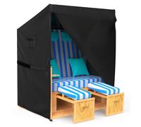 Funda protectora para cabañas de playa, fabricada en Oxford 600D, de 135 x 105 x 175/140 cm, resistente al invierno, para uso en exteriores