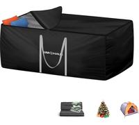 Funda protectora para cojines de jardín - Impermeable - 1 unidad - Negra - Oxford - 125x80x60 cm