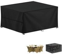 Funda protectora para muebles de jardín Ibenzoa®, impermeable y resistente a los rayos UV, fabricada en Oxford 420D con revestimiento de PU, de 140 x 90 cm. Resistente al viento gracias a las cintas a