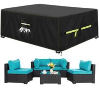 Funda protectora para muebles de jardín, resistente al invierno, de 420D Oxford, dimensiones 280x210x74 cm. Cubierta para mesa con orificios de ventilación, impermeable y resistente a los rayos UV, id