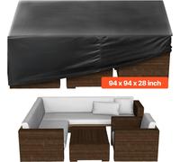 Funda protectora para muebles de terraza y jardín de la marca VEVOR, fabricada en tejido Oxford 420D, impermeable. Cubierta cuadrada para mesas de terraza con ventilación, adecuada para todo tipo de c