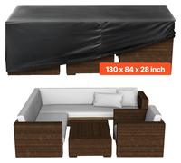 Funda protectora para muebles de terraza y jardín de la marca VEVOR, fabricada en tejido Oxford de 420D, impermeable y rectangular. Ideal para cubrir mesas de terraza de cualquier clima, con sistema d
