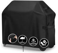 Funda protectora para parrilla Unyqoos® resistente a la intemperie: funda de protección universal de 210D Oxford con cierre de velcro, dimensiones 147x122x65 cm, resistente a los rayos UV y al agua