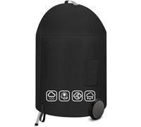 Funda protectora para parrillas Unyqoos® de 57 cm: cubierta impermeable y resistente a la intemperie fabricada en poliéster Oxford 600D, recubierta de PVC, con ventilación y cierre mediante velcro, id