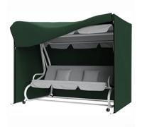 Funda resistente para asiento de columpio de 3 plazas, resistente a la lluvia, al polvo, ajuste seguro con cordón para silla mecedora de jardín, protección de muebles al aire libre (170 x 61 x 117 cm)