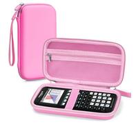 Funda rígida de transporte para calculadora gráfica TI-84 Plus CE/TI-84 Plus/TI-83 Plus CE/TI-83 Plus/TI-89 Titanium/Casio fx-9750GIII/TI-Nspire CX II CAS, bolsillo de malla adicional para cables USB