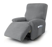 Funda Sillon Relax Reclinable 1 Plaza, Fundas Sillon Relax Elástica con Bolsillos, Funda Sillon Antideslizante, Funda Butaca Reclinable para Sofá de Televisión, Protector de Muebles Lavable
