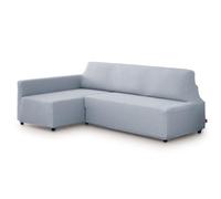 Funda sofá cama BALI. Funda chaise longue hasta 220 cm. Multielástica, máxima adaptabilidad y tacto suave, lavable en lavadora. Compatible con sofá FRIHETEN. Brazo izquierda, Azul claro C24