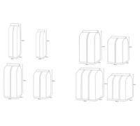 Funda transparente para ropa, a prueba de polvo, de 50 x 80 x 90 cm, con cremallera, para perchas
