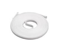 Funda trenzada aislante, El cable de fibra vidrio resistente al fuego protege la manga trenzada resina del tubo 200 grados C tamaños múltiples multicolores(White,12mm x 1meter)
