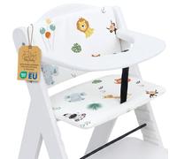 Funda trona universal 2 piezas - cojin para de tronas fundo silla para niños y niñas para Hauck y Stokke comer Cojín para silla infantil con revestimiento impermeable Oeko-Tex Safari