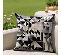 Fundas Cojines 60x60 cm Gris Pardo Cojines Sofa Juego De 1 Exterior Impermeable Funda Cojin Geométrico Lino Cushion Covers con Cremallera Invisible, Modernas Decorativos Jardin Terraza Patio 2h-448