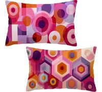 Fundas Cojines colores brillantes, Fundas de Almohada 80x50 cm Juego de 2, Rectangular Decorativos Cojines Sofa in Lino, de moda Cojin Exterior Impermeable para Balcón Terraza Patio Jardín D6-928
