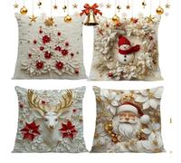 Fundas de almohada navideñas de 18 x 18 pulgadas, de almohada | Funda de almohada de Navidad para dormitorio, balcón, sofá, cama, hogar, oficina, cafetería, interior de coche