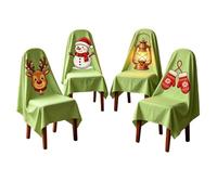Fundas de asiento para sillas de comedor, 4 unidades, , divertidas | Fundas de asiento de comedor para salón, dormitorio, oficina, granja, terraza, jardín, fiesta, interior y exterior