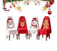 Fundas de asiento para sillas de comedor, 4 unidades, , divertidas | Fundas de asiento de comedor para salón, dormitorio, oficina, granja, terraza, jardín, fiesta, interior y exterior