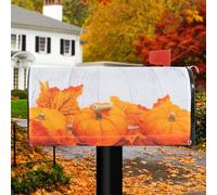Fundas de buzón de otoño con diseño de calabazas y hojas de arce, cosecha de otoño, Acción de Gracias, para decoración del hogar, jardín, patio, exteriores, 18 x 21 pulgadas