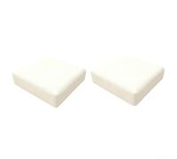 Fundas de cojín de jardín y patio, protectores de tela Oxford resistentes a la intemperie para muebles de exterior, 60 x 60 x 10 cm, azul oscuro, gris claro, crema, blanco, paquete de 2 unidades