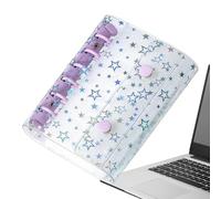 Fundas de encuadernación, protector de planificador presupuestario A7 con purpurina | Carcasa para cuaderno personal | para carpeta organizadora, hojas sueltas, sobres de efectivo y álbumes