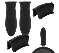 Fundas de silicona para mango de olla, paquete de 4 fundas de agarre, material resistente al calor, accesorio fácil de manejar, protectores de mango de sartén, adecuadas para hierro fundido, sartenes