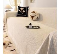 Fundas de sofá Gruesas 2 3 4 plazas, Fundas de sofá Antideslizantes, Funda de Esquina en Forma de L, Funda de sofá Lavable for Muebles seccionales(Blanco,180 * 460cm)