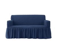 Fundas de sofá lavables de alta elasticidad con faldón, fundas suaves para sofá de 1/2/3/4 plazas, protector de pelo de mascotas y ajuste todo incluido (235-300 cm, color: H)