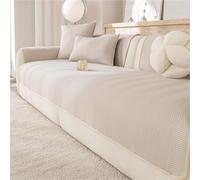 Fundas de sofá refrescantes for sofá de 3 Cojines,Cojín Antideslizante for sofá de Dos plazas,Funda de sofá Transpirable con Estructura 3D(Coffee,90 * 240cm)