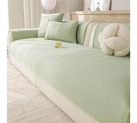 Fundas de sofá refrescantes for sofá de 3 Cojines,Cojín Antideslizante for sofá de Dos plazas,Funda de sofá Transpirable con Estructura 3D(Verde,70 * 90cm)
