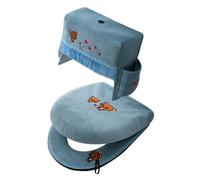 Fundas de Tapa de Váter para Baño 3 Piezas Alfombra Cómoda Universal Suave