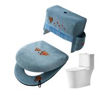Fundas de Tapa de Váter para Baño 3 Piezas Alfombrilla Universal Con