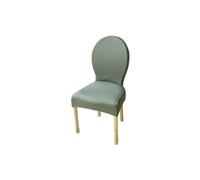 Fundas Elásticas para Sillas De Comedor - Conjunto Piezas Protectoras Antimanchas Y Antideslizantes para Respaldo Ovalado Lavables Ajustables (No Incluye Silla)(Pea Green,6PS Small)