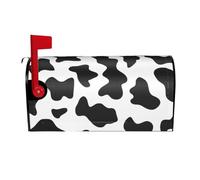 Fundas magnéticas para buzón de correo con estampado de vaca en blanco y negro, para decoración de jardín, patio y exteriores