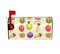 Fundas magnéticas para buzón, diseño de frutas y verduras de dibujos animados, cubierta protectora para jardín, patio, decoración al aire libre