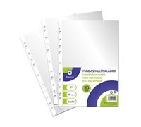 FUNDAS MULTITALADRO BISMARK 10/50 UNIDADES 80 MICRAS CRISTAL FOLIO