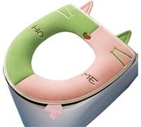 Fundas Para Asiento De Inodoro Cojín for inodoro tipo cremallera, asiento de con asa, lavable, suave, calentador invierno, cojín, cubiertas bidé en forma O, 1 ud(Color5)