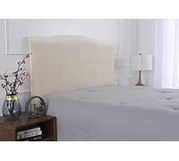 Fundas para cabecero de Cama Terciopelo Cubierta de cabecera elástica Funda Protectora de cabecera para Camas Individuales Dobles Grandes Beige