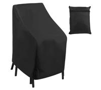 Fundas para Sillas Jardin Exterior, Impermeable 210D Oxford Funda Protectora para Sillas de Jardin Anti Viento Anti UV, Funda Protectora para Silla de Patio Exteriores (114x85x65 cm)