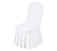 Fundas para sillas VEVOR, con parte frontal plana, paquete de 30 unidades. Fundas lavables para sillas, fabricadas en poliéster y Elasthan, ideales para eventos como bodas, banquetes en comedores, y c