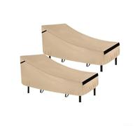 Fundas para tumbona al aire libre, 2 piezas, tela 210D resistente al agua con hebillas para protección contra la lluvia y la nieve, 78 x 34 x 32 pulgadas (193 x 82 x 82 cm)