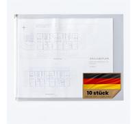 Fundas protectoras para planos 900 x 1280 mm paquete de 10 fundas para planos fundas de protección para planos protector para planos fundas transparentes DIN A0 A1 A2 A3 A4 A5 A6 plástico de protección funda impermeable funda de protección planos funda