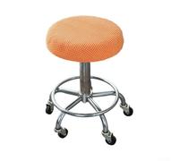 Fundas redondas para taburetes de bar con bandas elásticas para asientos de 12 a 14 pulgadas de diámetro, funda protectora elástica de poliéster para cocina, comedor, decoración del hogar, color negro