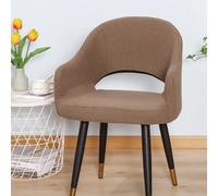 Fundas universales para sillas curvas de jacquard, fundas elásticas de spandex para sillones con respaldo hueco, cubierta antipolvo para el hogar y la sala de estar Beige