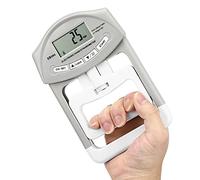 Funien Dinamómetro de Fuerza Electrónico Probador de Fuerza Agarre Manual Medidor Agarre Dinamómetro Mano Digital LCD Grande Registros Memoria Ajustables con