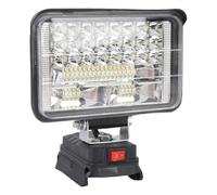 Funien Linterna de Trabajo LED Inalámbrica de Aleación Aluminio, Foco LED 50 W, 5400 Lúmenes, 6000 K, Doble Puerto USB, Ajustable a 140 Grados, Ideal para el Trabajo y el ca